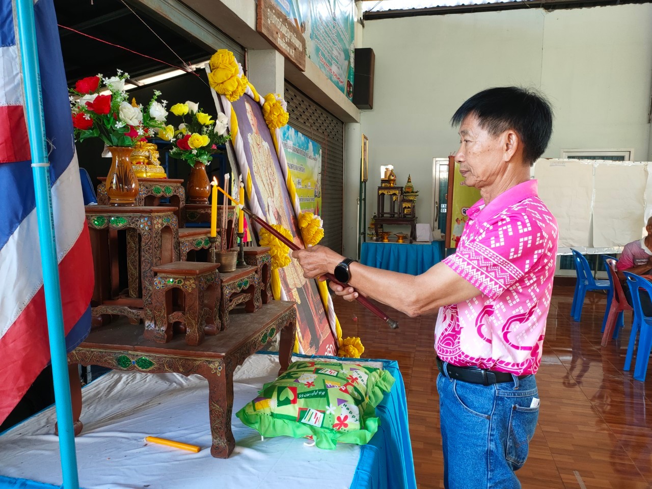 จัดเวทีประชาคมหมู่บ้านเพื่อรับฟังปัญหาและความต้องการของประชาชนเพื่อนำไปจัดทำแผนพัฒนาท้องถิ่น (พ.ศ. 2566-2570) เพิ่มเติม ของเทศบาลตำบลศรีถ้อย ณ อาคารเอนกประสงค์